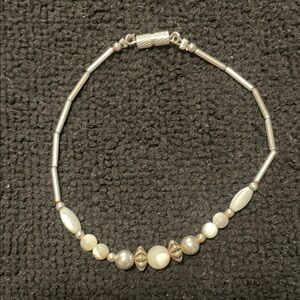 Elegant Silver Beaded Bracelet